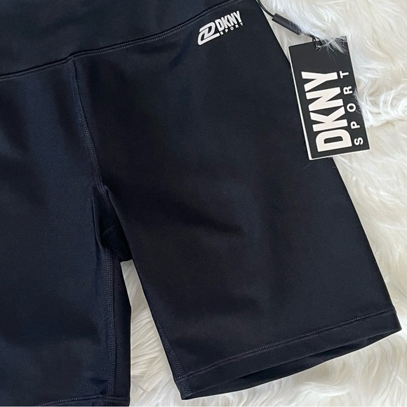 DKNY Sport High Waist Bike Shorts Black Small - Picture 6 of 10